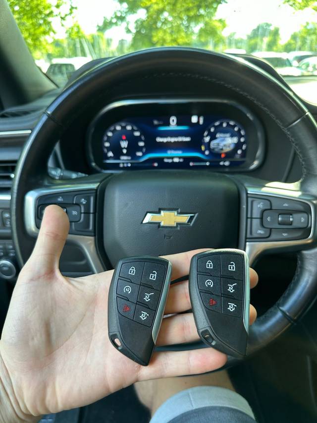 Chevrolet smart key fob being coded to the car