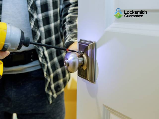 Front door being opened after the keys were left inside
