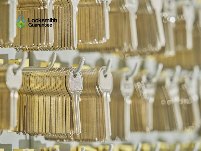 Row of freshly cut keys ready to hand over