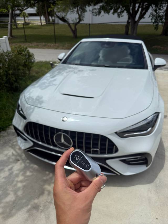 Mercedes-AMG smart key being coded to the vehicle