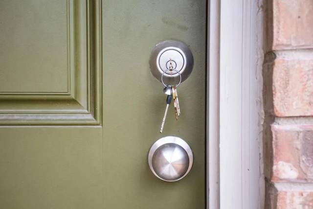 Deadbolt cylinder out of the door and repinned to a new key