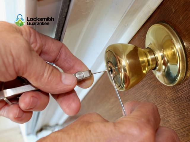House door opened and the lock left working afterwards